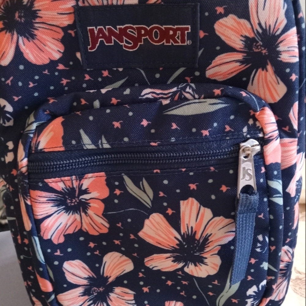 Jansport Floral Pink and Navy Lunch Box